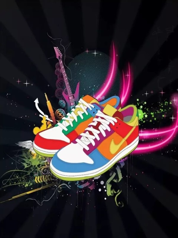 Create meme: background with sneakers, sneakers on a black background, sneakers 