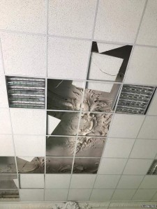Create meme: the ceiling in the hallway of Armstrong, tile for suspended ceiling, the ceiling