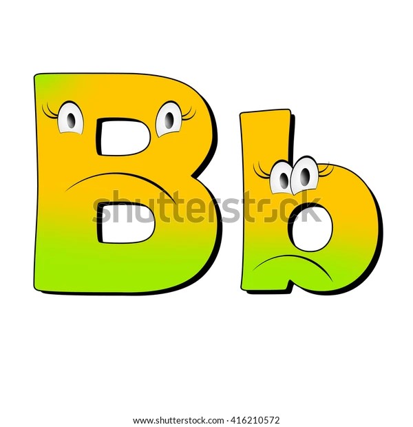 Create meme: letters , english letter b, cartoon letters