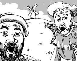 Create meme: don Quixote, sancho pancho and don quixote, illustration
