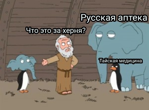 Create meme: elephant and penguin meme, family guy meme God penguin and elephant, family guy the elephant and the penguin