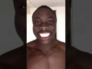 Create meme: Negro, white teeth