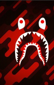 Создать мем: bape shark logo, бейп суприм, bape shark лого