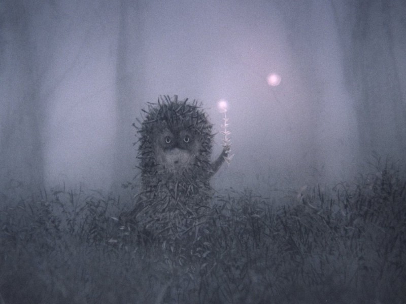 Create meme: Norstein hedgehog in the fog, the picture of the hedgehog in the fog, hedgehog in the fog