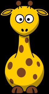 Создать мем: мультяшные животные, жираф мультяшный, клипарт жираф
