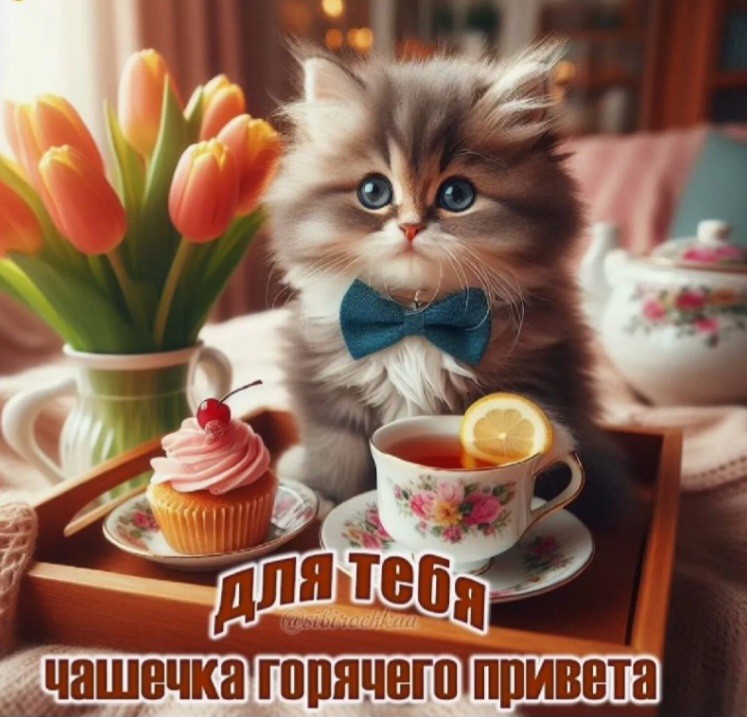 Создать мем: доброе утро, доброе утро с котиками, доброе утро милые открытки