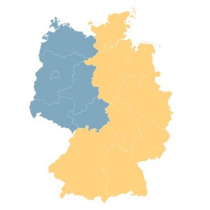 Create meme: in deutschland, states of germany, German province on the map