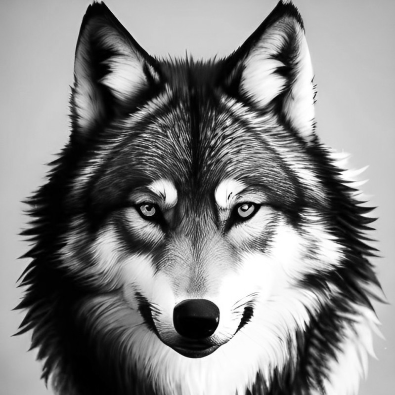 Создать мем: эскиз волка, голова волка, волк красивый