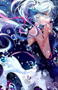 Create meme: vocaloid, anime, anime girls with blue hair