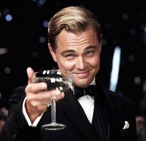 Create meme: the great Gatsby DiCaprio, the great Gatsby Leonardo DiCaprio with a glass of, Leonardo DiCaprio with a glass of