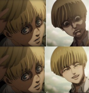 Create meme: attack of the titans, anime characters, Armin arlert