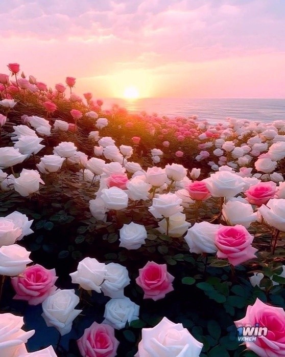 Создать мем: good evening, розовый сад, доброе утро эстетика