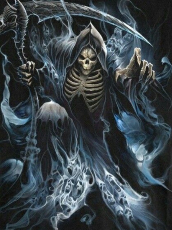 Создать мем: grim "death" reaper, скелет с косой, смерть с косой
