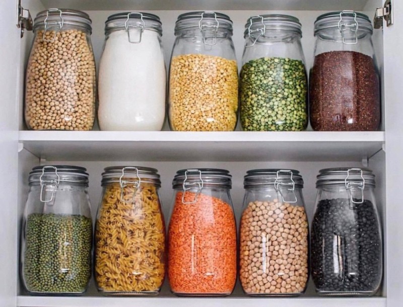 Create meme: jars for cereals, storage of cereals, cereal jars