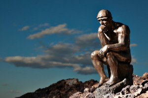 Create meme: the statue the thinker, thinker, Rodin the thinker