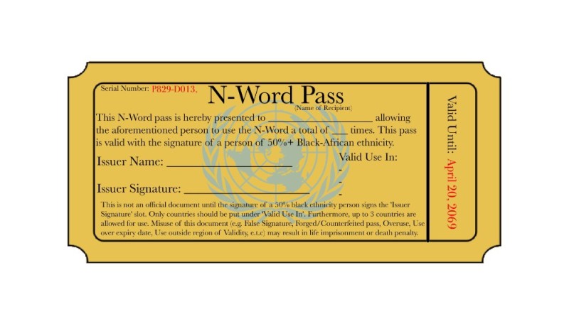 Create meme: n word pass, willy wonka n word pass, golden ticket