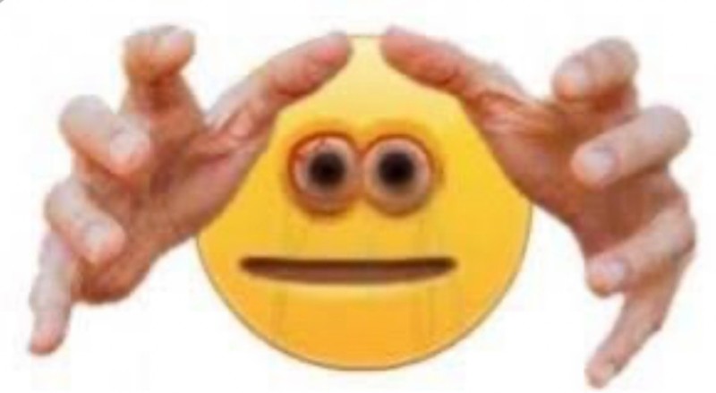 Create meme: smile with hands, yellow smiley meme with a hand, meme smiley face with a hand