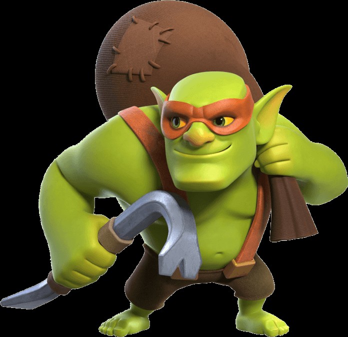 Create meme: goblin clash of clans, super goblin flared, Goblin from clash of clans