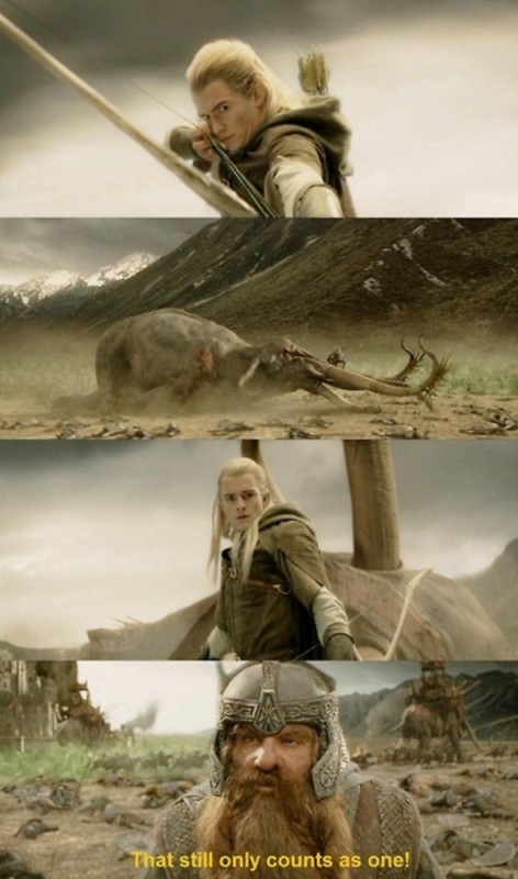 Create meme: the Lord of the rings , Aragorn Legolas and Gimli, legolas the lord of the rings on elephant