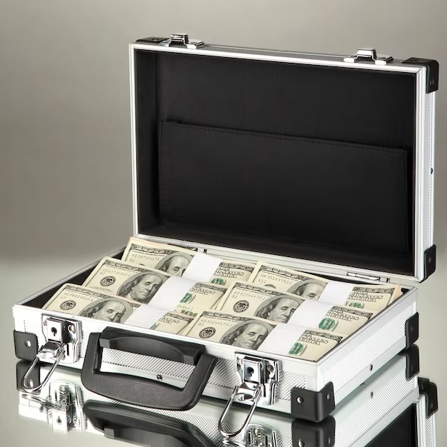 Create meme: suitcase, money , case with money