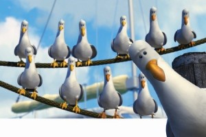 Создать мем: finding nemo, чайки немо, seagull