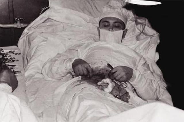 Create meme: leonid ivanovich rogozov, I cut out appendicitis for myself, the doctor who cut out his own appendicitis