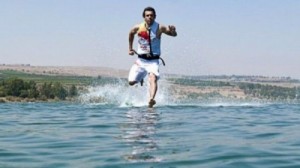 Create meme: extreme sports, runs on the water, running on water