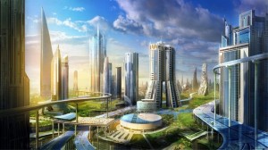 Создать мем: мегаполис будущего, футуристический город, город в будущем