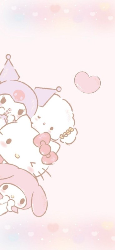 Create meme: rilakkuma hello kitty, kawaii pastel backgrounds, background cute