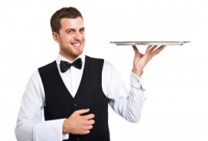 Create meme: restaurant waiter, waiter with tray, meme waiter
