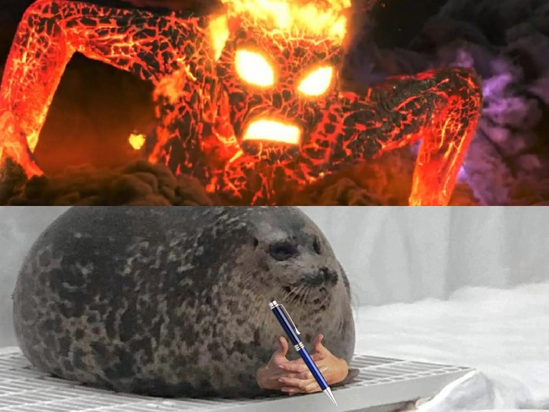 Create meme: memes with seals, Navy seal meme, Lava monster