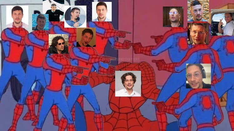 Create meme: meme Spiderman , 3 spider-man meme, four spider-men meme
