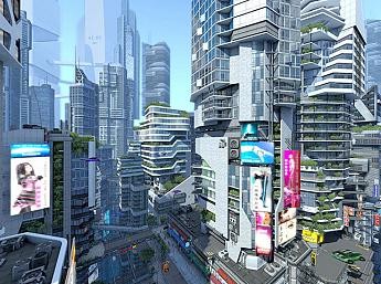 Create meme: the city of the future, futuristic city, futuristic city