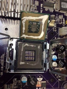 Create meme: fp5 socket processors, 775 socket, thermal grease on the CPU fun