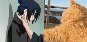 Создать мем: аниме, мемы с саске душат, choking sasuke meme