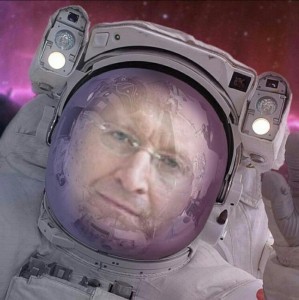 Создать мем: космонавт, человек, космос