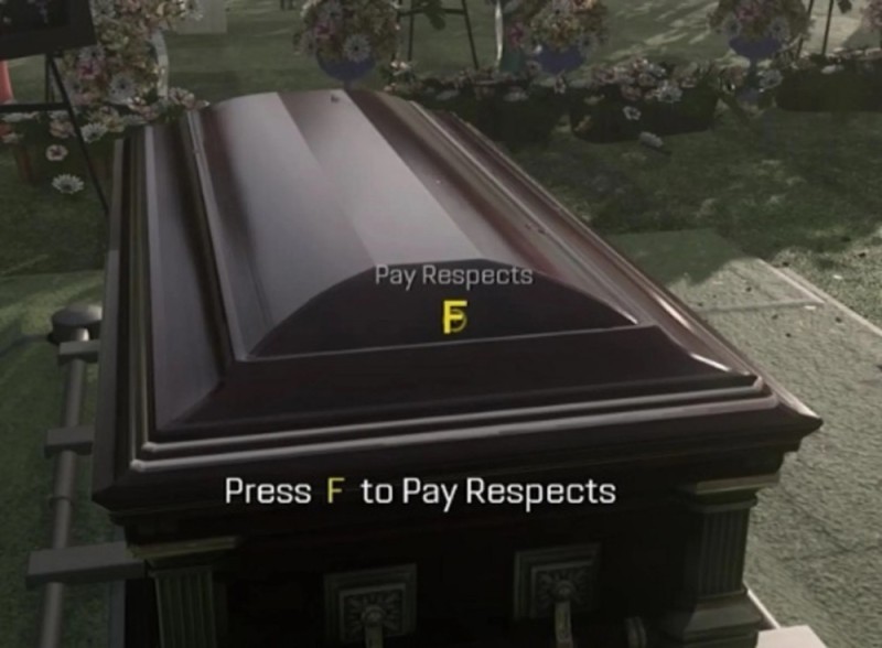 Create meme: press f to pay respects, f to pay respect, call of duty advanced warfare's press f to pay respects