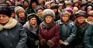 Create meme: photo the power and the people, retired, the elderly population of Russia