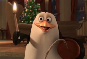 Создать мем: пингвины мадагаскара новогодние, пингвины из мадагаскара, кабум да рико кабум