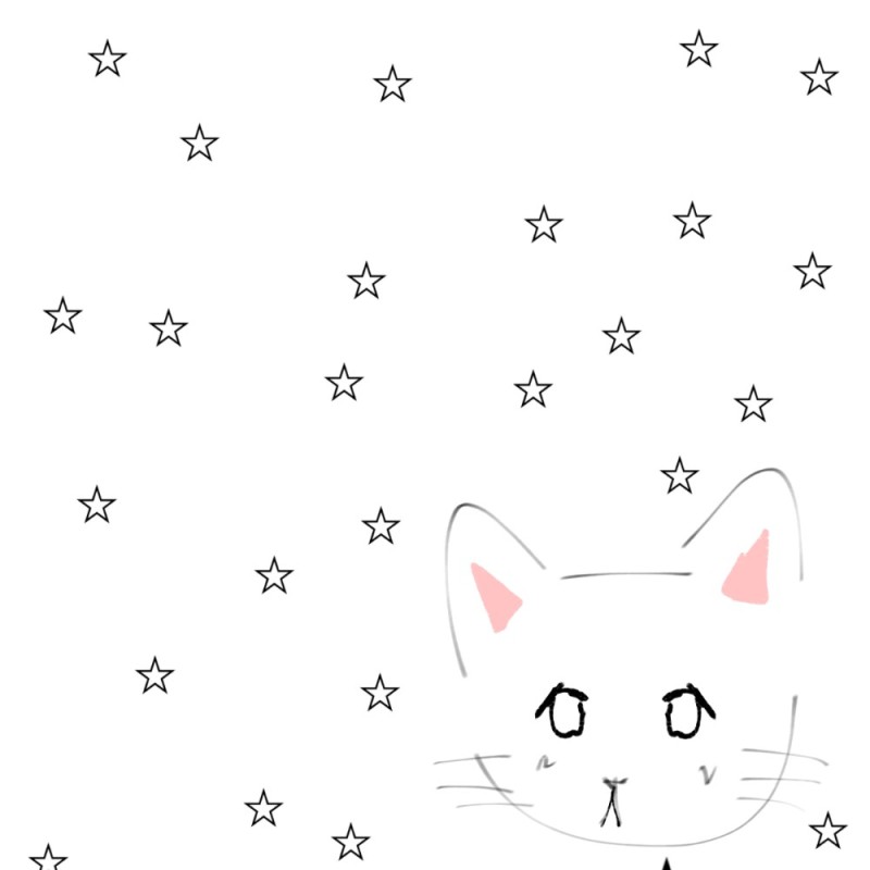 Create meme: white cat, cute cat , darkness