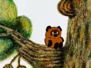Create meme: winnie the pooh, in my head, sawdust, the bear likes honey