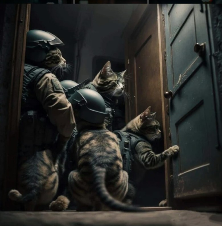 Create meme: the cat is a special forces soldier, cat , cat special forces