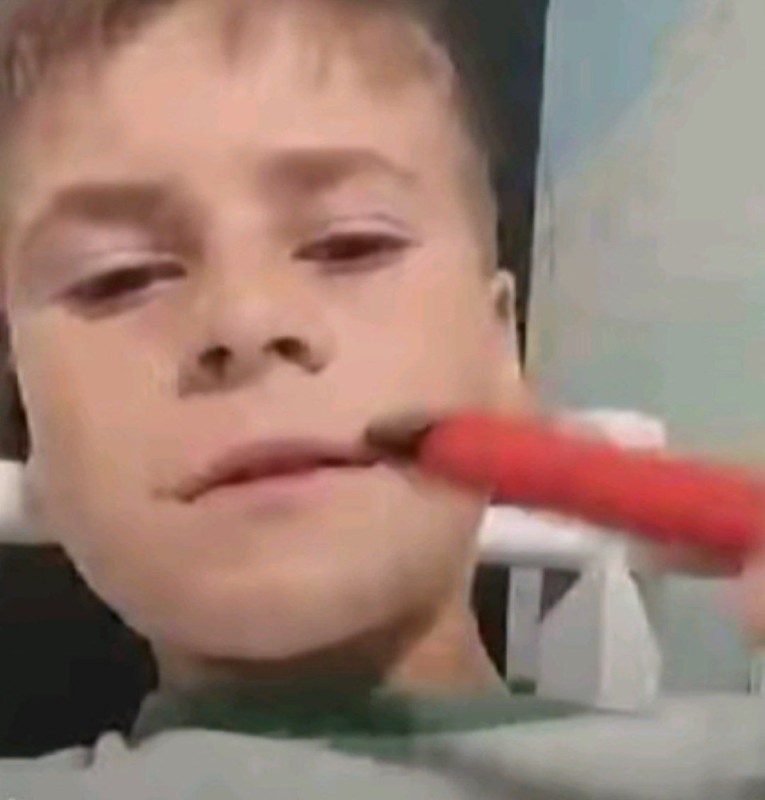 Create meme: boy , people , the boy brushes his teeth