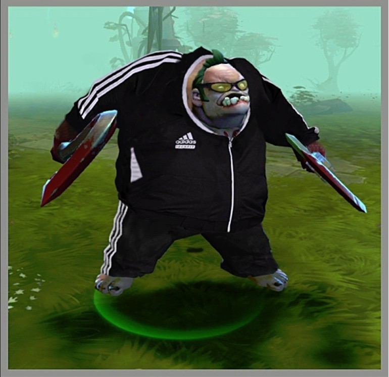 Create meme: dota 2 puj gopnik, dota 2 , pudge gopnik