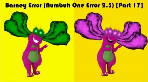 Создать мем: orange evil barney error, аниме, barney error 1