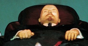 Create meme: Lenin, in his coffin