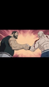 Create meme: Fullmetal alchemist, Fullmetal alchemist handshake, Fullmetal alchemist Armstrong