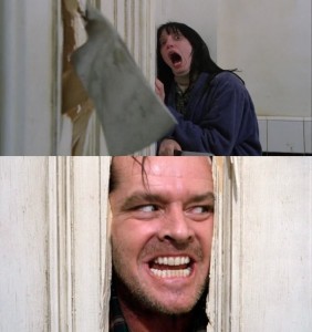 Create meme: Jack Nicholson the shining, the shining Jack Nicholson with an axe, lights meme axe