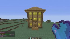 Create meme: minecraft house