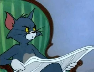 Create meme: that with the newspaper, Tom and Jerry meme, Tom with the newspaper meme